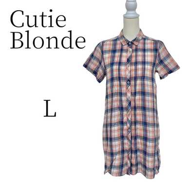 Cutie Blonde Checkered Shirt L