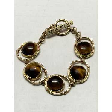 Vintage Sigrid Olsen Brown Stone Bracelet