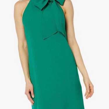 VINCE CAMUTO Bow Tie Halter Shift Kelly Green Coc… - image 1