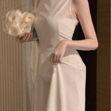 Wedding dress, white, size S. - image 1