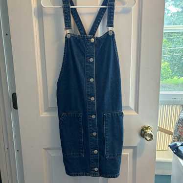 TopShop Moto denim overall dress