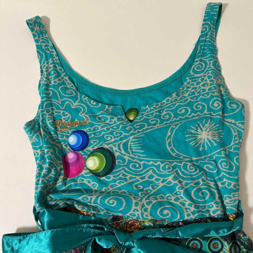 Desigual dress, sleeveless, satin ribbon, satin h… - image 2