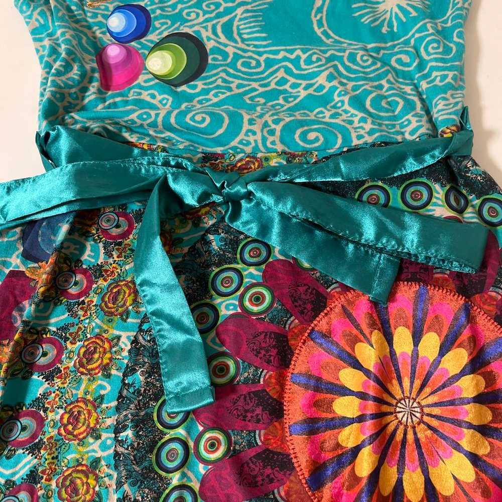 Desigual dress, sleeveless, satin ribbon, satin h… - image 3