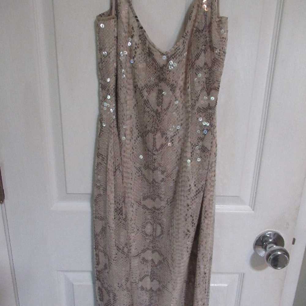 Basix II sequined snake print dress 100% Silk 6 - image 4