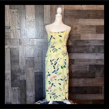 Banana Republic floral maxi dress small scoop neck