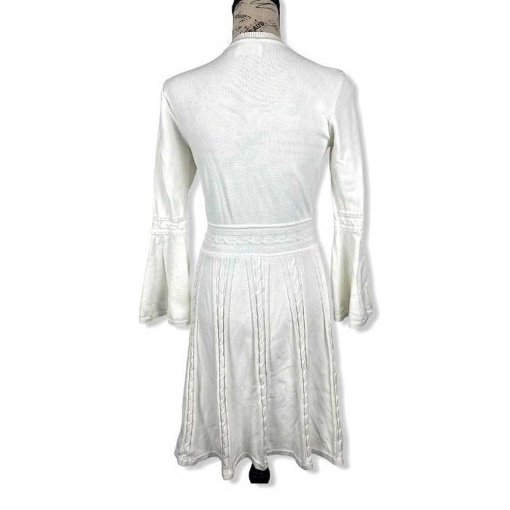 Eliza J bell sleeves knit off white dress- S - image 2