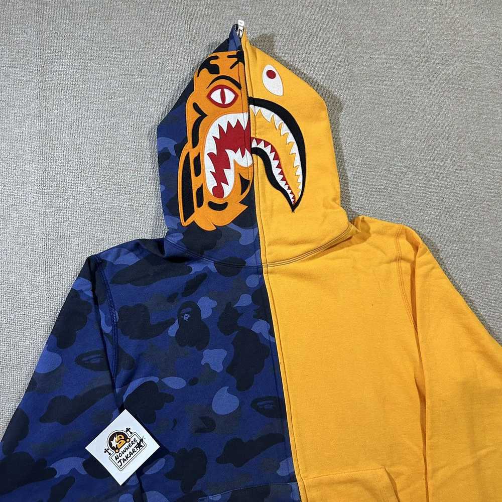 Bape Color Camo Tiger Shark Full Zip Hoodie - image 2