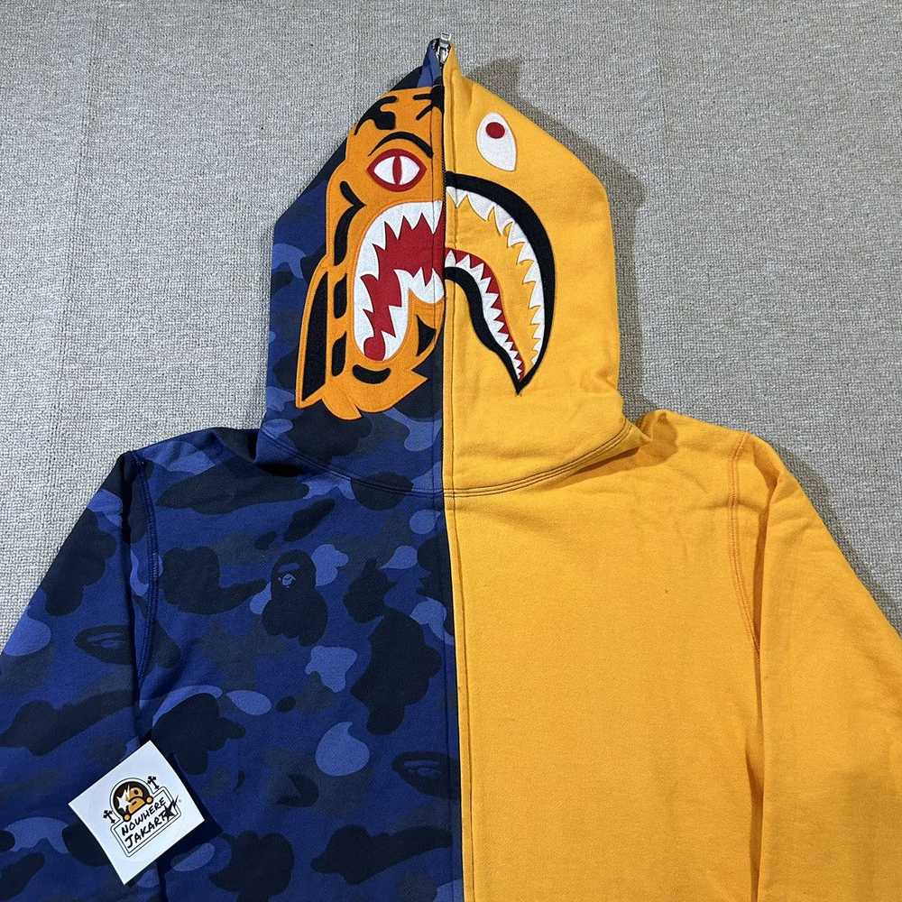 Bape Color Camo Tiger Shark Full Zip Hoodie - image 3