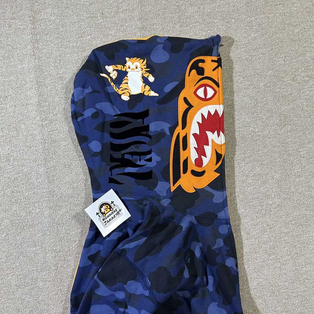 Bape Color Camo Tiger Shark Full Zip Hoodie - image 4