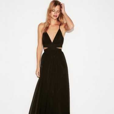 EXPRESS BLACK CUT-OUT ELASTIC WAIST MAXI DRESS  S… - image 1