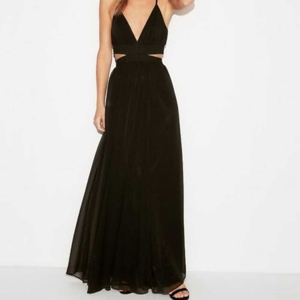 EXPRESS BLACK CUT-OUT ELASTIC WAIST MAXI DRESS  S… - image 2