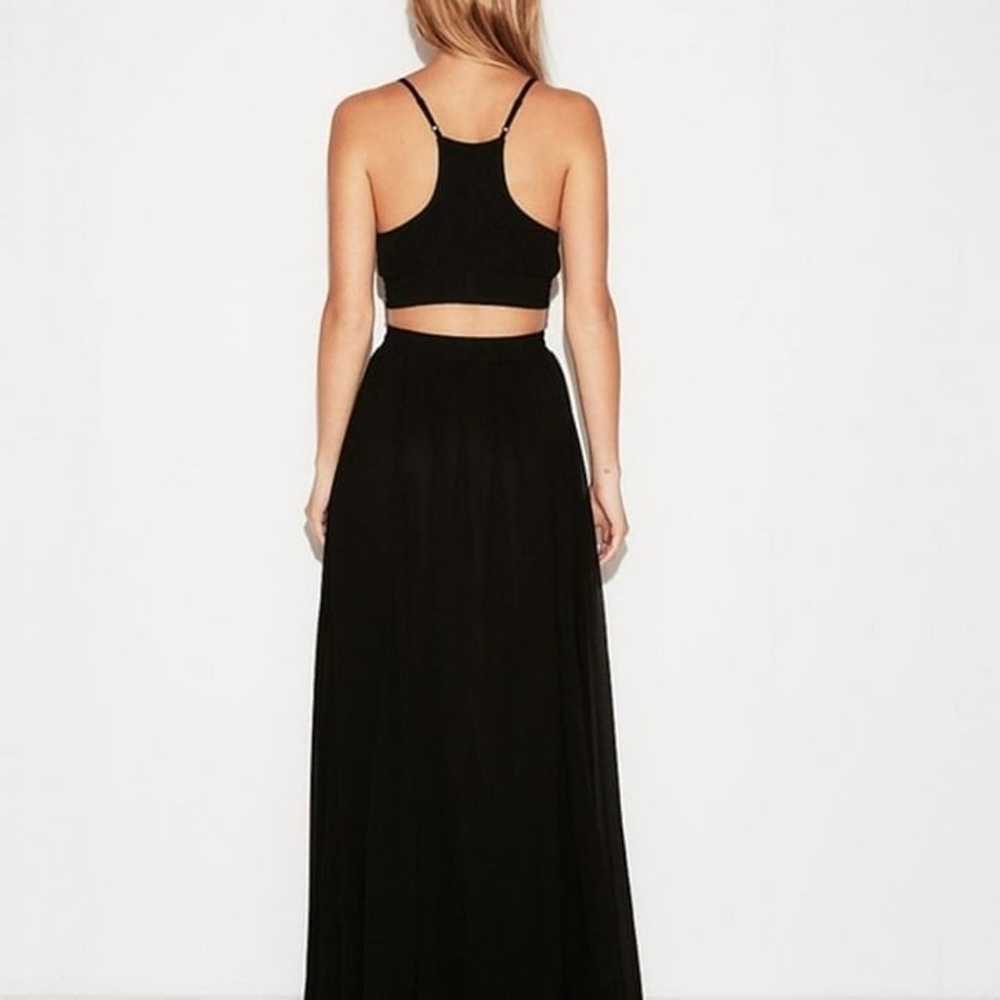 EXPRESS BLACK CUT-OUT ELASTIC WAIST MAXI DRESS  S… - image 4