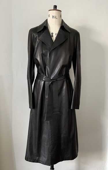 Gucci leather trench coat online