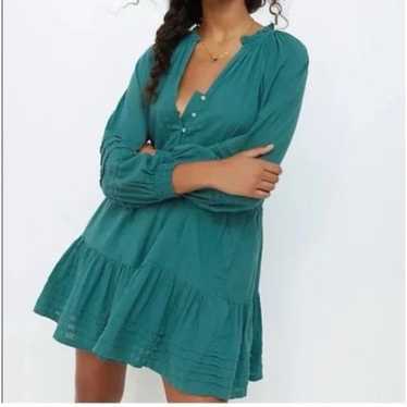 Anthropologie Green Dress - Small