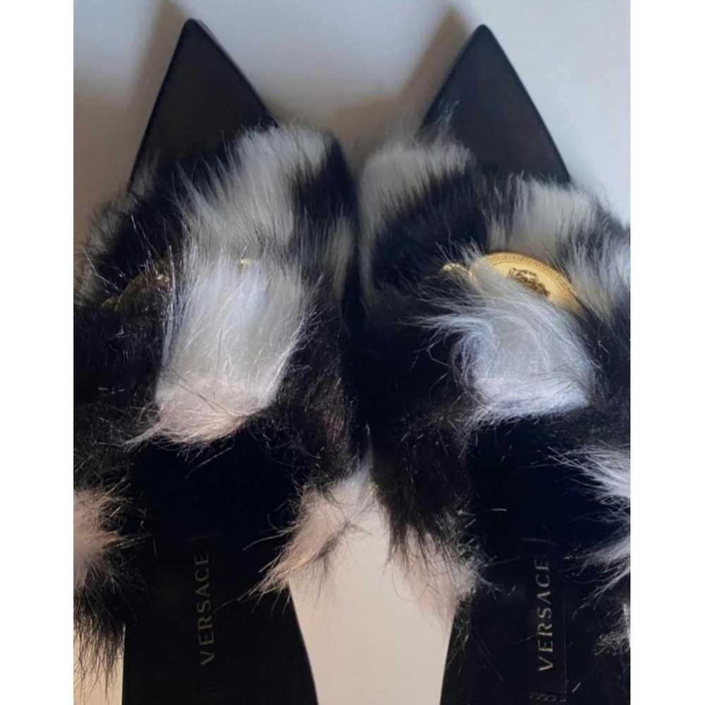 Versace Faux fur mules - image 3