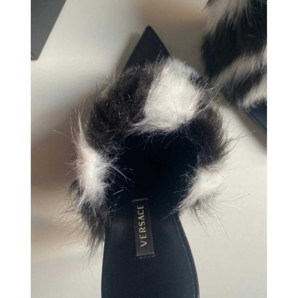 Versace Faux fur mules - image 8