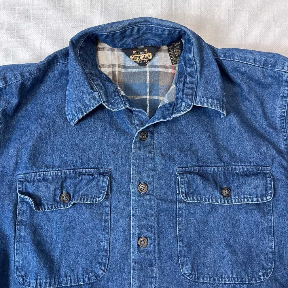 Vintage 90s Guide Gear Flannel Lined Denim Button… - image 10