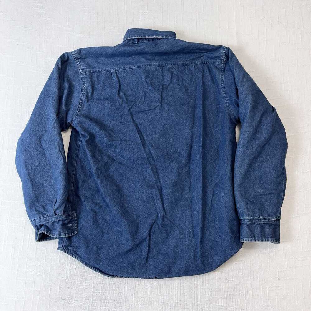 Vintage 90s Guide Gear Flannel Lined Denim Button… - image 2