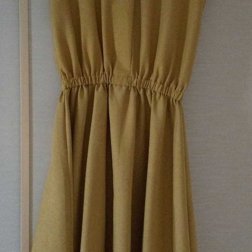 Autumn colors ★ French sleeve Mustard Yellow Dress - image 1