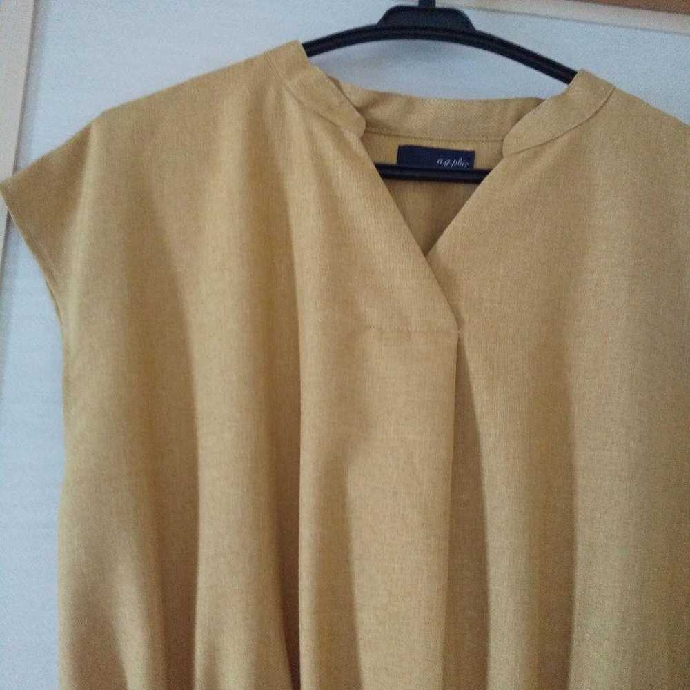 Autumn colors ★ French sleeve Mustard Yellow Dress - image 2