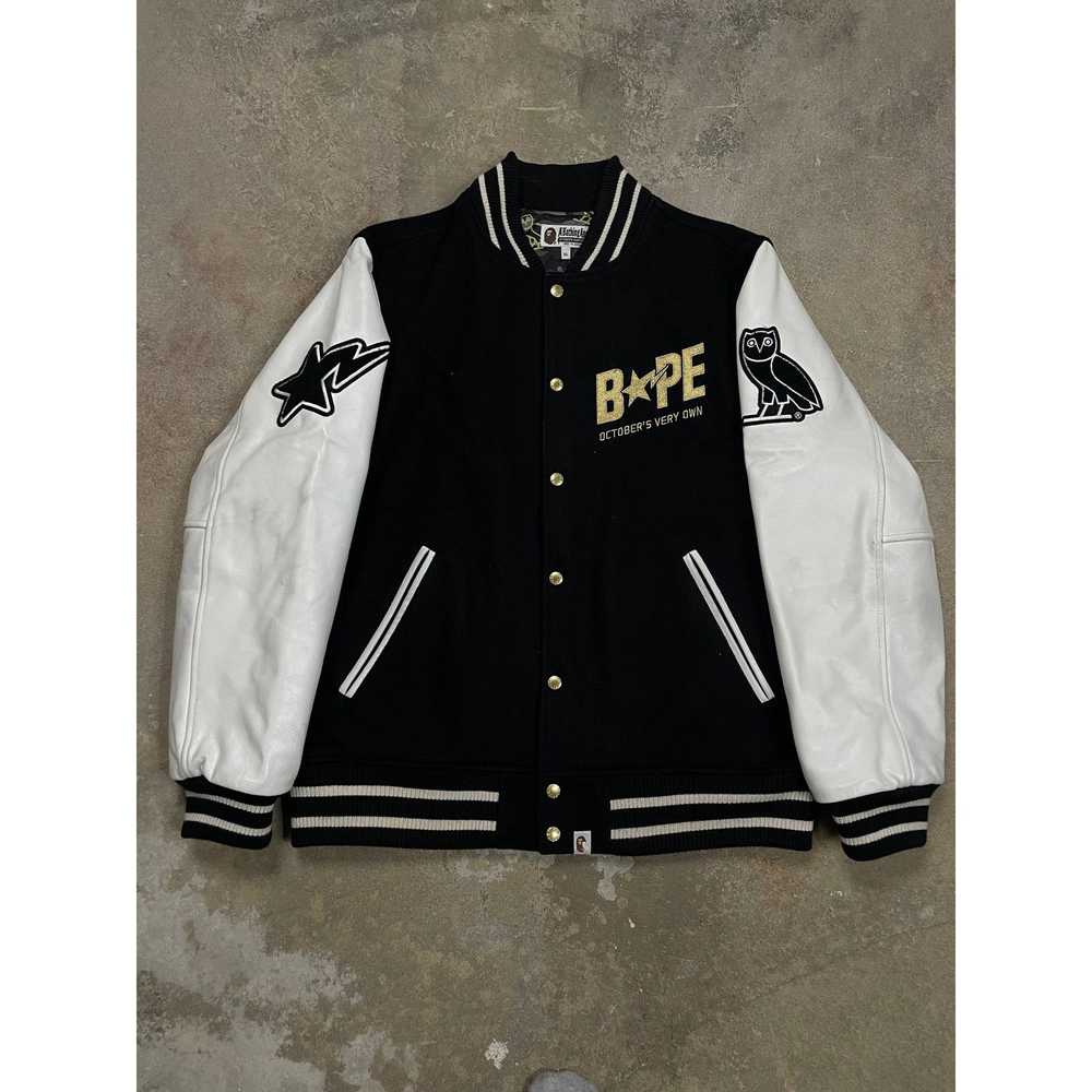 Bape BAPE OVO Varsity Jacket Black XL Used - image 1