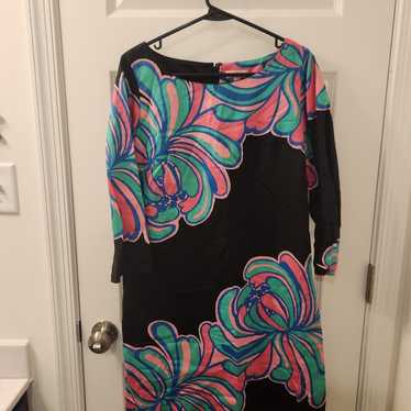 Lilly Pulitzer Black/Pink/Green Dress Size 8 NM