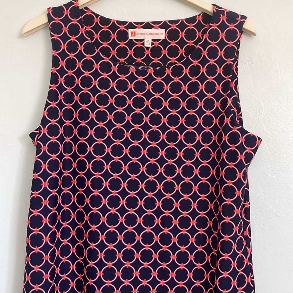 Jude Connally Navy Geometric Print Shift Dress Me… - image 3