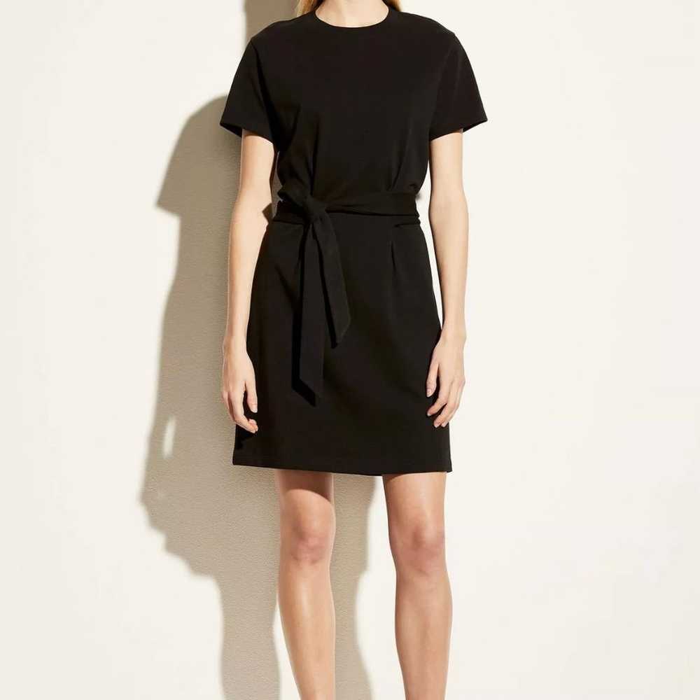 Vince Short Sleeve Tie Waist Dress M - image 7