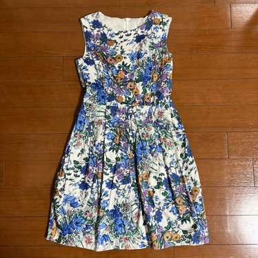 STRAWBERRY-FIELDS Flower Print Sleeveless Dress - image 1