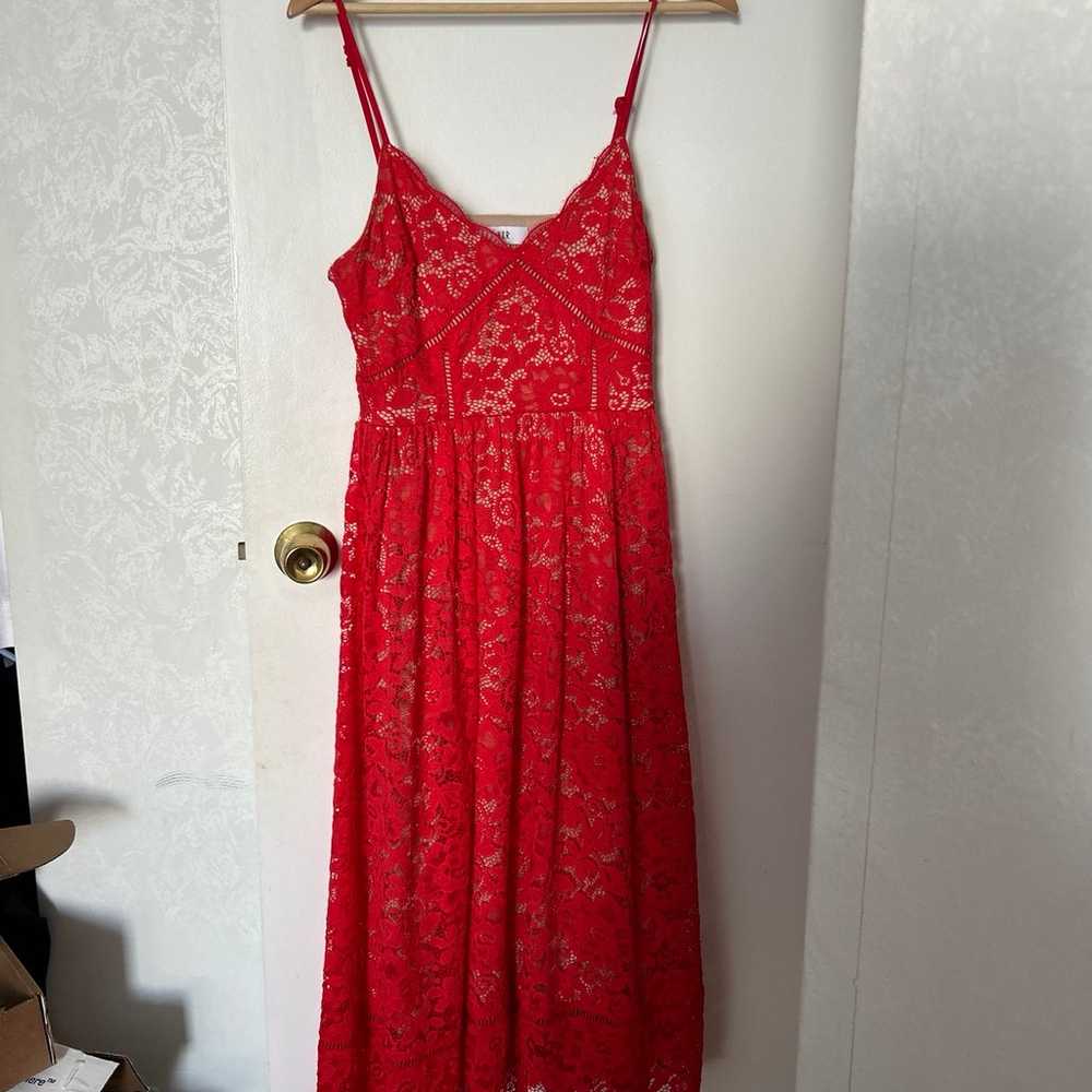 NSR red lace Dress - image 4