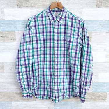 Bonobos Bonobos Long Sleeve Poplin Shirt Green Pur