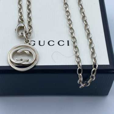 Gucci Authentic Gucci Sterling Sliver GG Pendant … - image 1