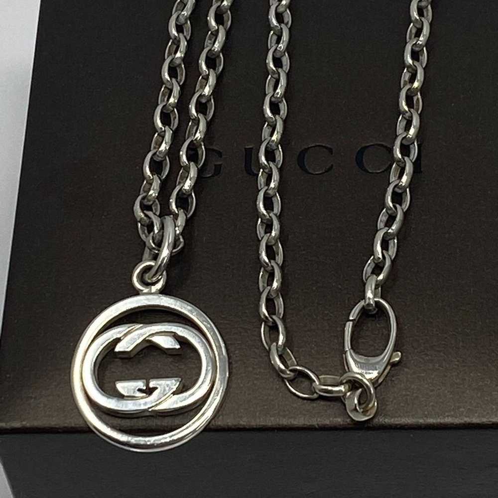 Gucci Authentic Gucci Sterling Sliver GG Pendant … - image 2