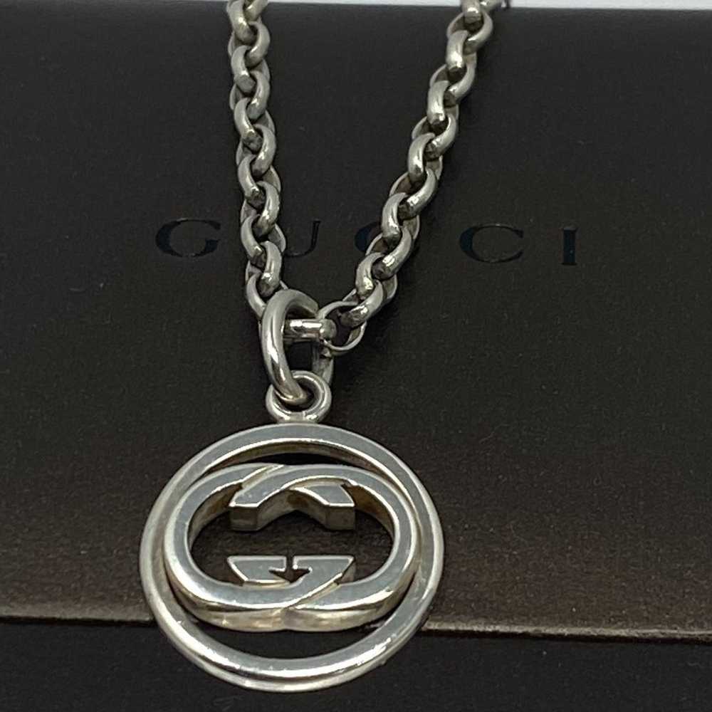 Gucci Authentic Gucci Sterling Sliver GG Pendant … - image 3