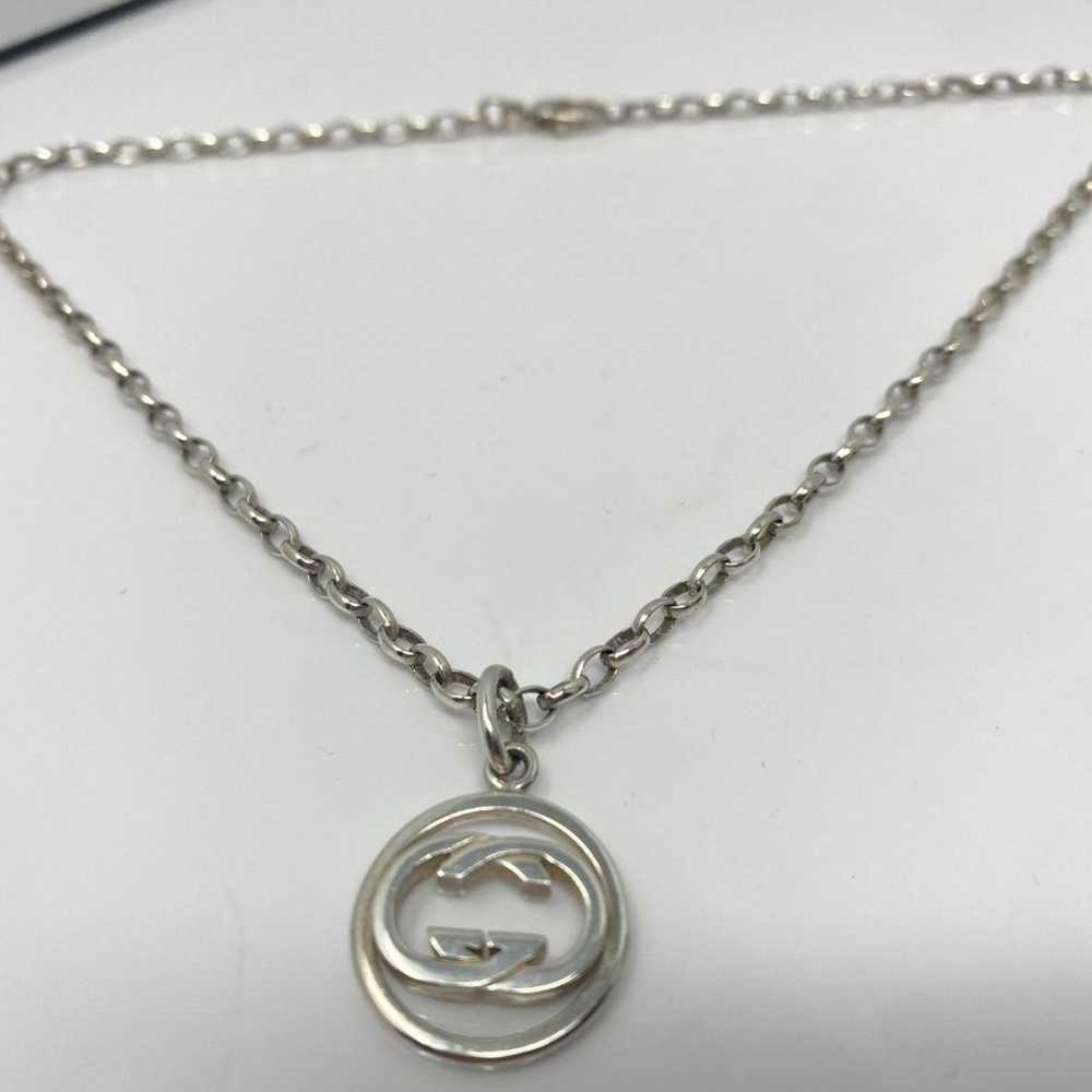 Gucci Authentic Gucci Sterling Sliver GG Pendant … - image 9