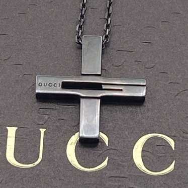 Gucci Authentic Gucci Cross Pendant Necklace - image 1