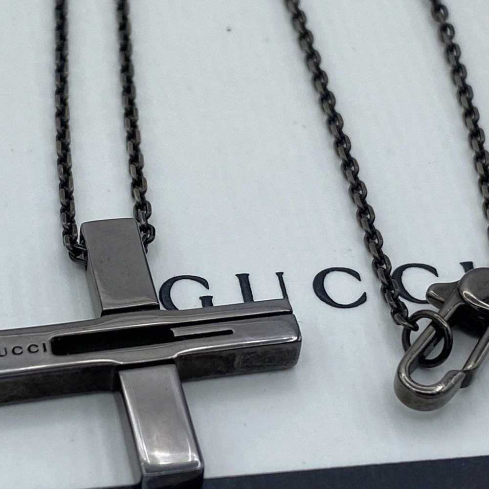 Gucci Authentic Gucci Cross Pendant Necklace - image 2