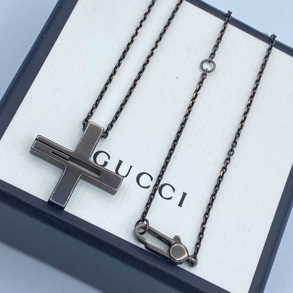 Gucci Authentic Gucci Cross Pendant Necklace - image 3