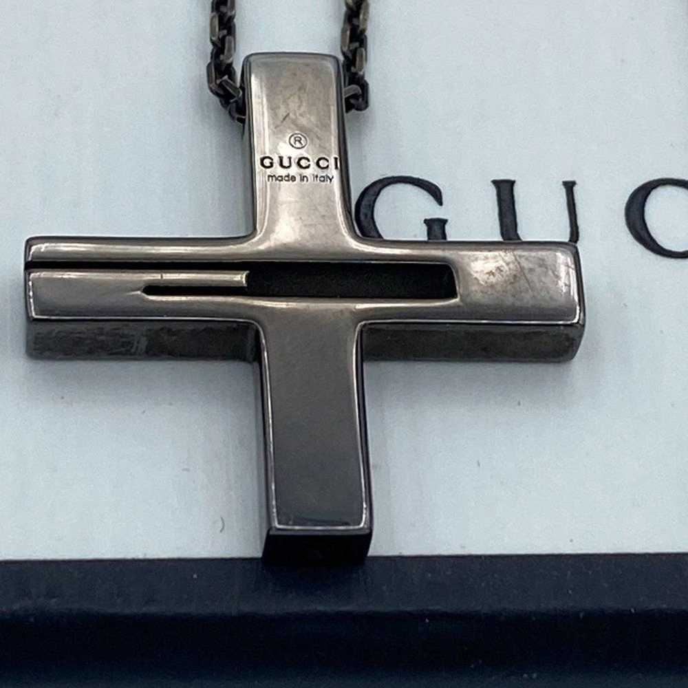 Gucci Authentic Gucci Cross Pendant Necklace - image 4