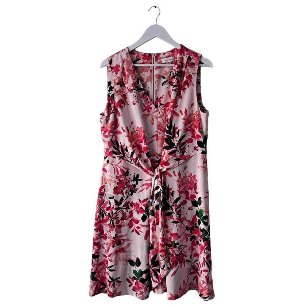 Calvin Klein Floral Printed Tie Waist Sleeveless … - image 3