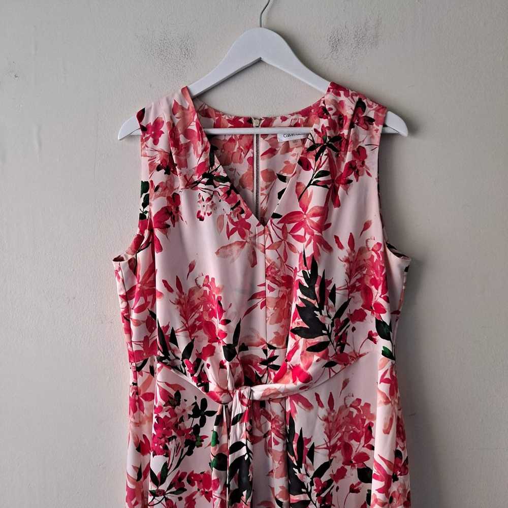 Calvin Klein Floral Printed Tie Waist Sleeveless … - image 5