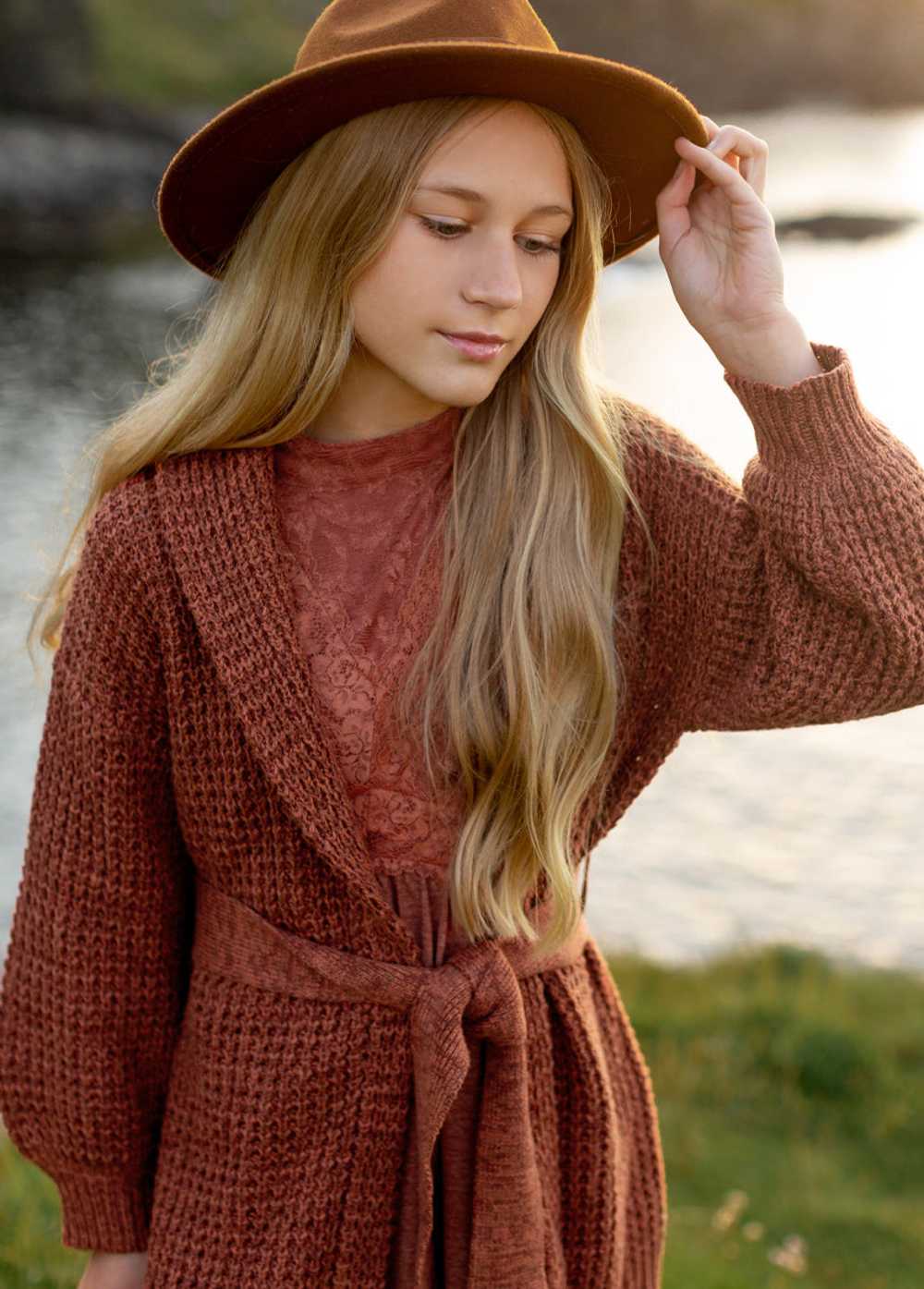 Joyfolie Orlagh Cardi in Brick Marl - image 3