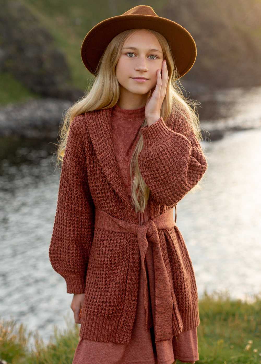 Joyfolie Orlagh Cardi in Brick Marl - image 5