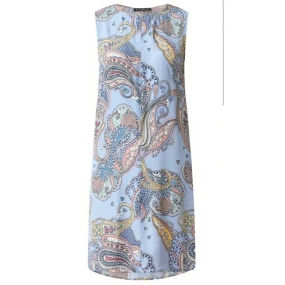 Sleeveless Midi Dress, Paisley Motif in Blue, Siz… - image 2