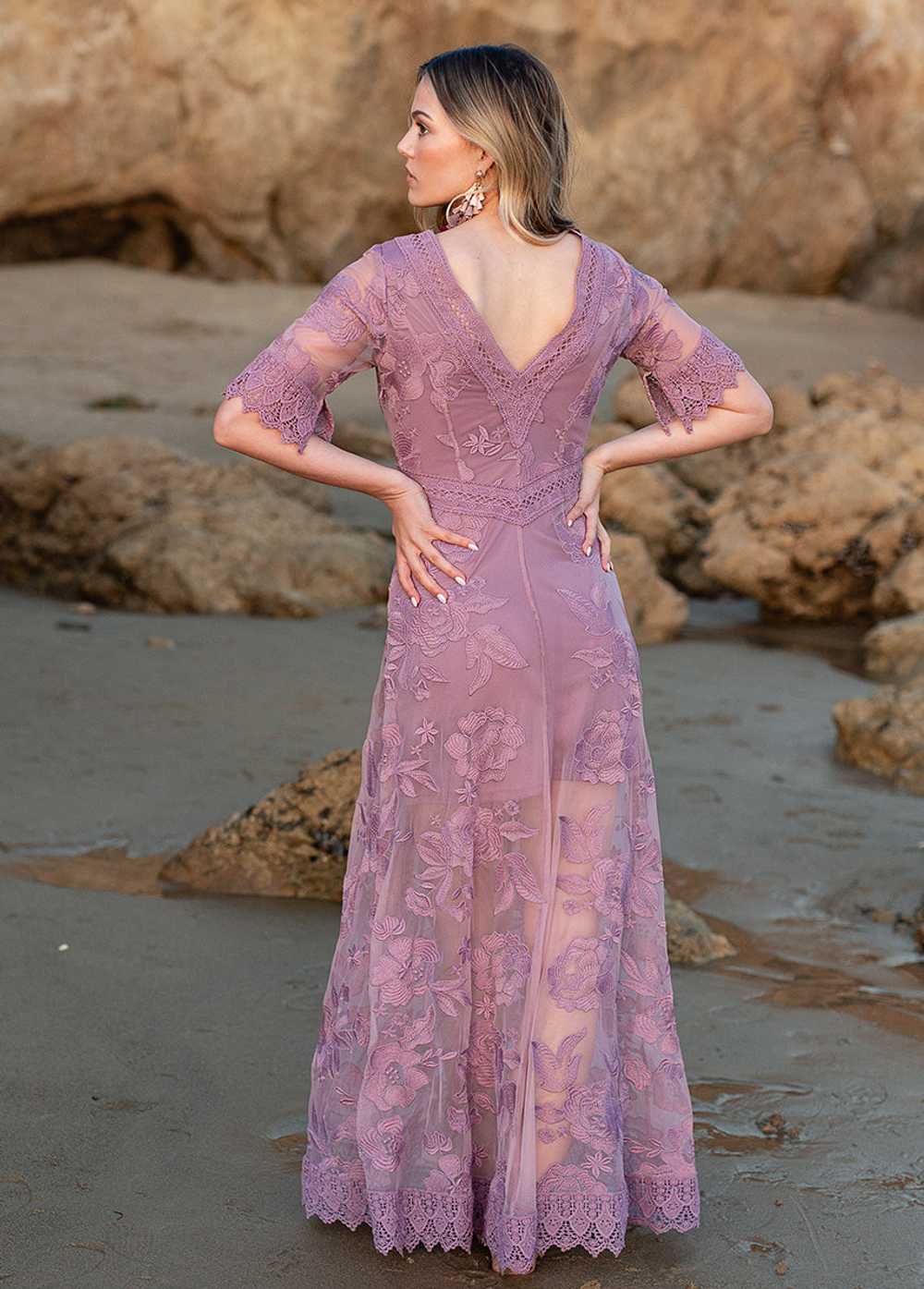 Joyfolie May Dress in Dusty Orchid - image 4