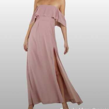 Tobi Into You Mauve Ruffle Top Dress