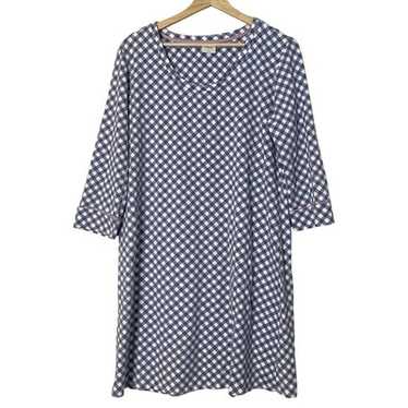 Soma Embraceable Gingham Print Night Shirt Dress … - image 1