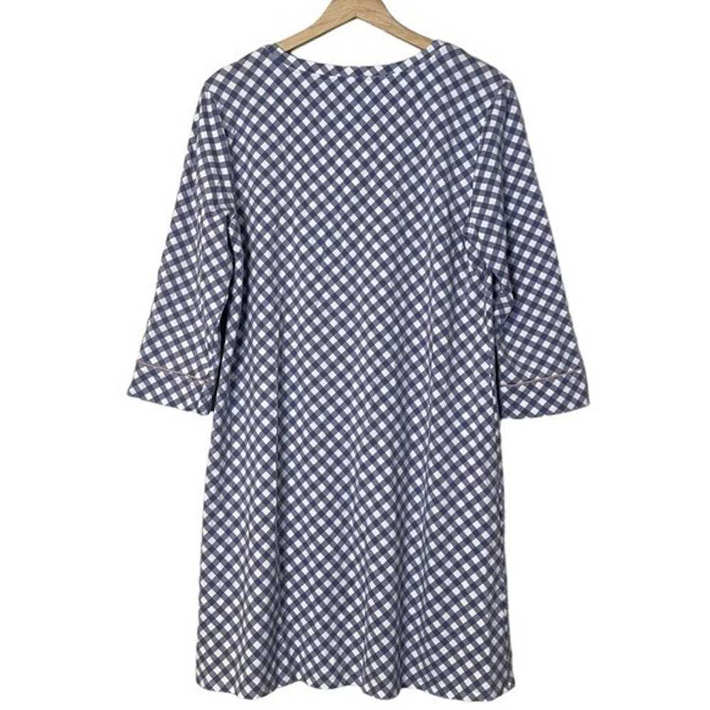 Soma Embraceable Gingham Print Night Shirt Dress … - image 2