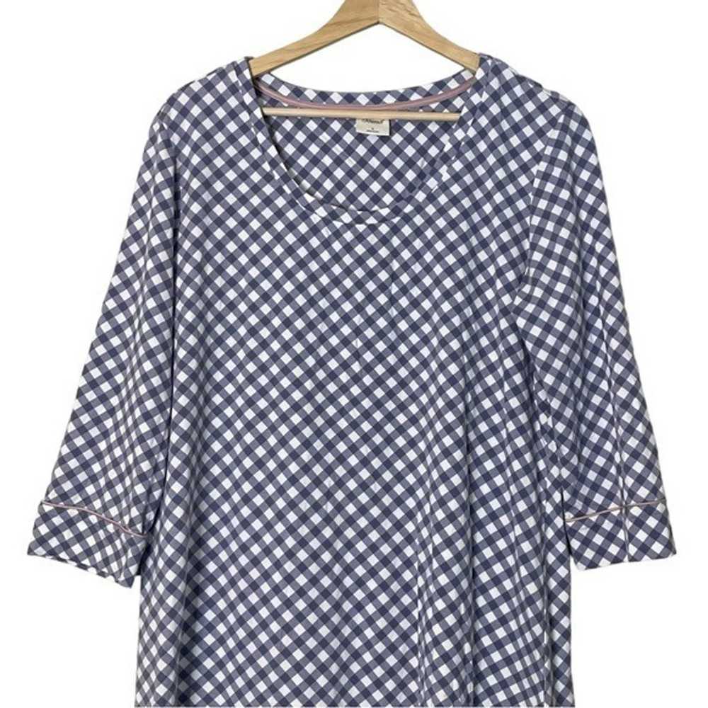 Soma Embraceable Gingham Print Night Shirt Dress … - image 3