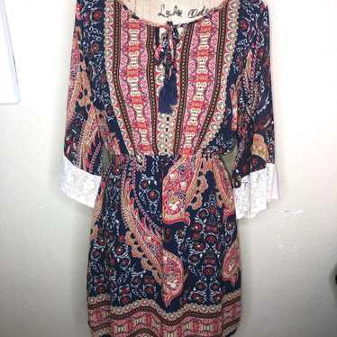 Flying Tomato Paisley Boho Dress